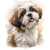 Shih Tzu Dog-11CT Stamped Cross Stitch 40*50cm/15.75*19.69in