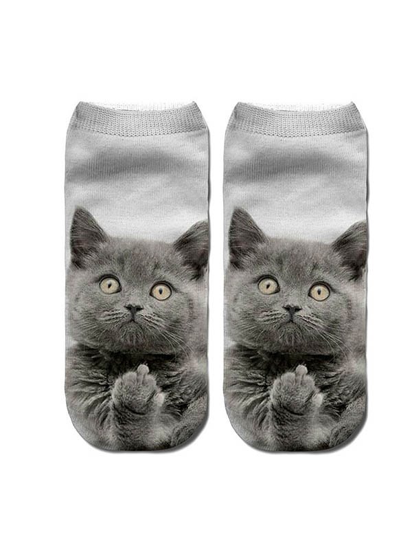 Artwishers Cute Cat Series Printed Ankle Socks