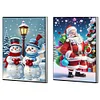 2 Stück 50-seitiges A5 Schneemann Santa Claus Diamond Painting Notizbuch für Erwachsene Geschenk