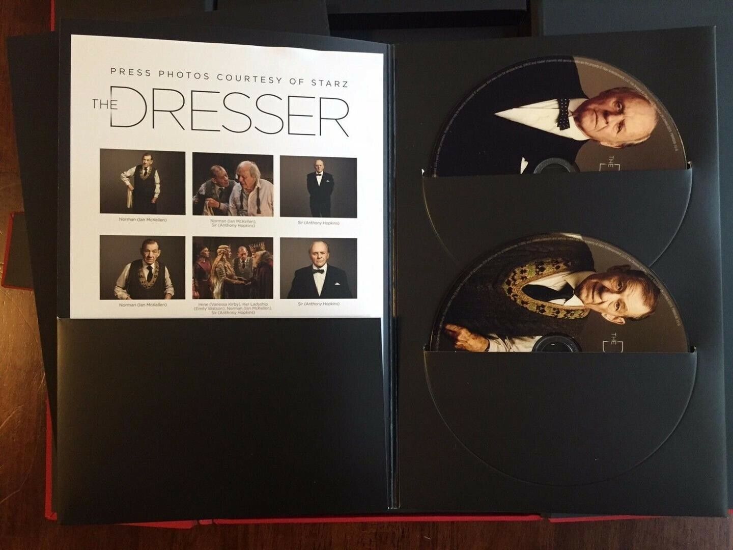 STARZ THE DRESSER PRESS KIT + 2 DVD + Photo Poster painting BOOK-ANTHONY HOPKINS B36