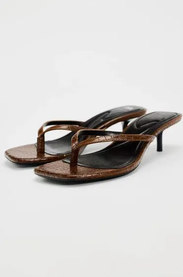 Breakj Breakj Spring New 2025 French Head High Heel Women's Shoes Black Characters Open After The Toe And Fashion Cool