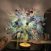 Creative Macaron Color Twisted Flower Stick Table Lamp Ornaments Handmade Diy