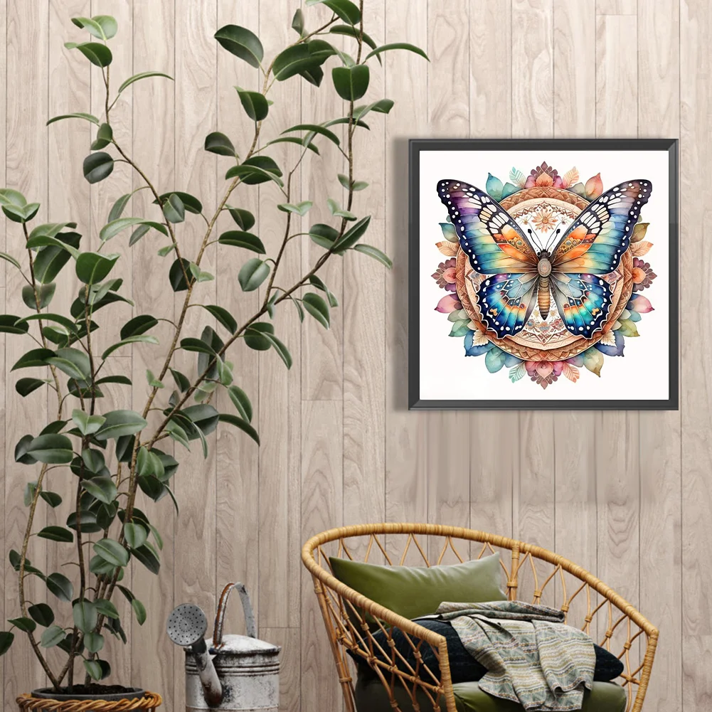 Diamond Painting - Full Round Drill - Butterfly(Canvas|40*40cm)