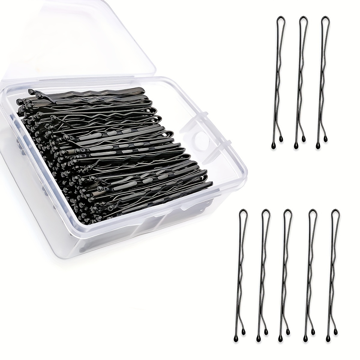 100pcs\u002FBox Hair Pins Kit Secure Hold Bobby Pins Clips For Women Girls 2 Inch Hairpins Hairdressing Tools With Transparent Storage Box