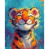 Tiger Cub - Rundbohrer Diamantmalerei - 45*55cm (partieller Bauchbohrer)