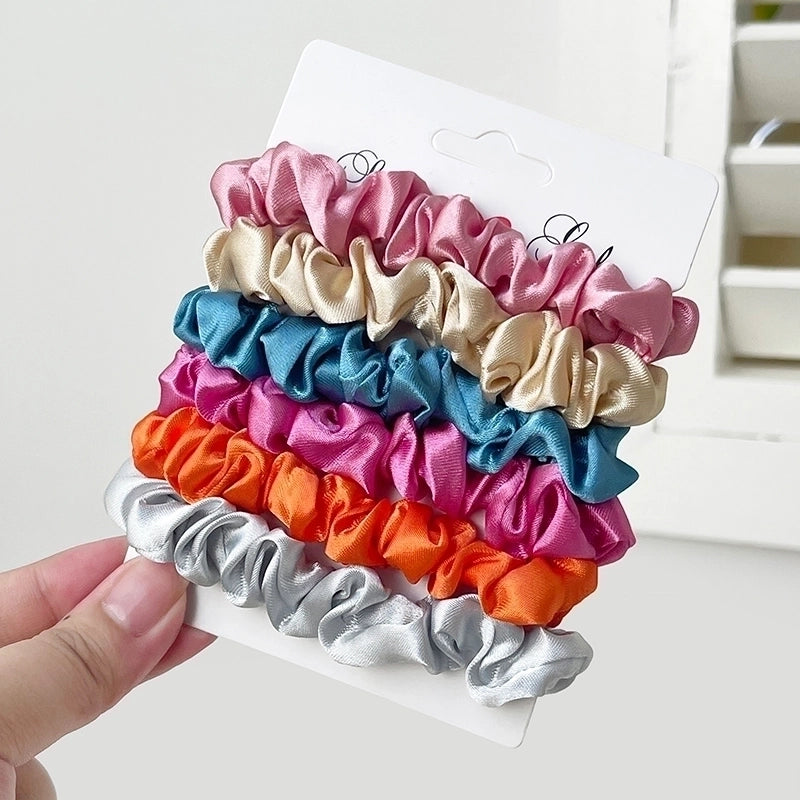 Women’s Basic Solid Color Satin Hair Tie