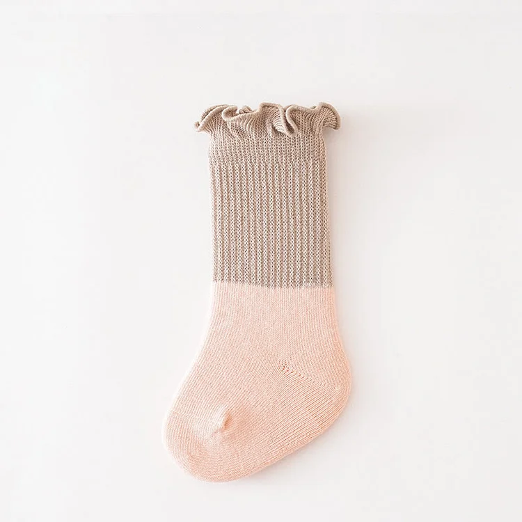 Baby Color-block Ruffled Edge Socks