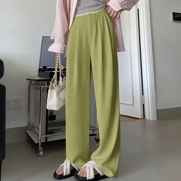 Toloer Toloer Wide-Leg Pants Women Spring And Fall 2024 New Casual Pants High-Waist Suit Pants Small Pants Women-Outfit Ideas