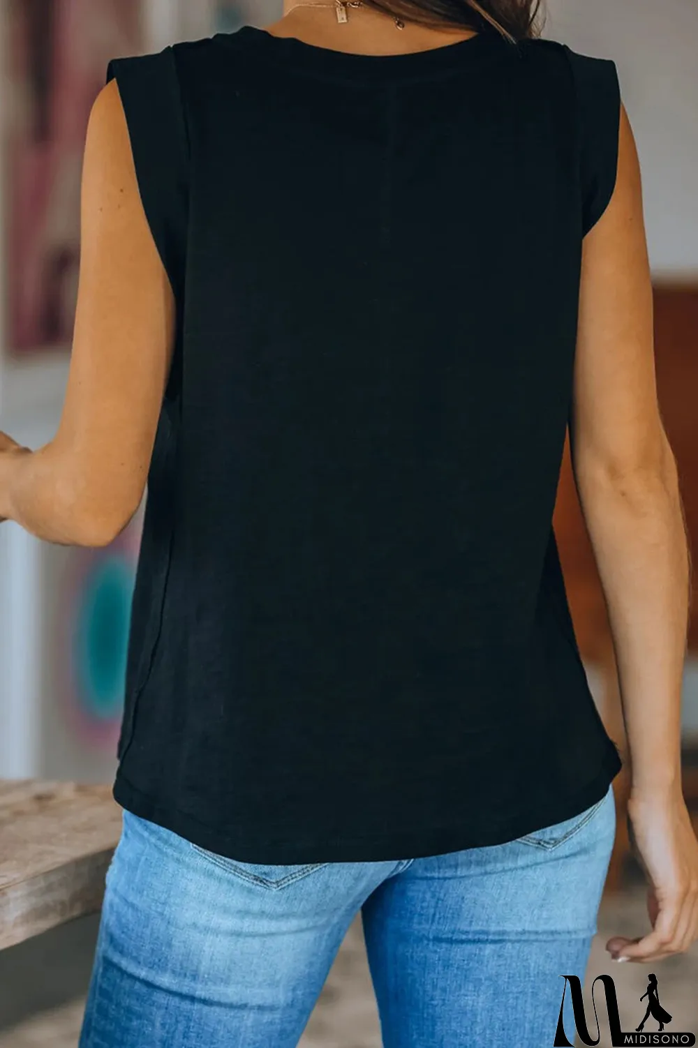 MidiSono - Casual Solid Basic O Neck T-Shirts(4 Colors)