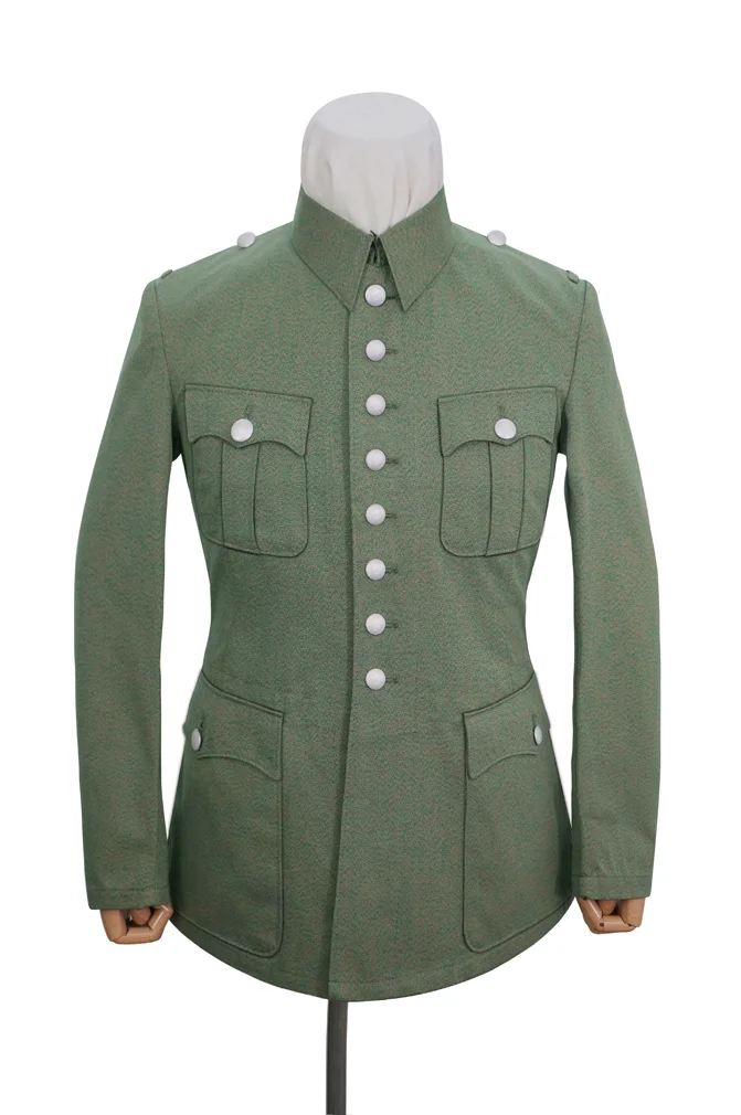   Polizei German General Officer Mottled Green Summer Service Tunic (8 buttons) German-Uniform