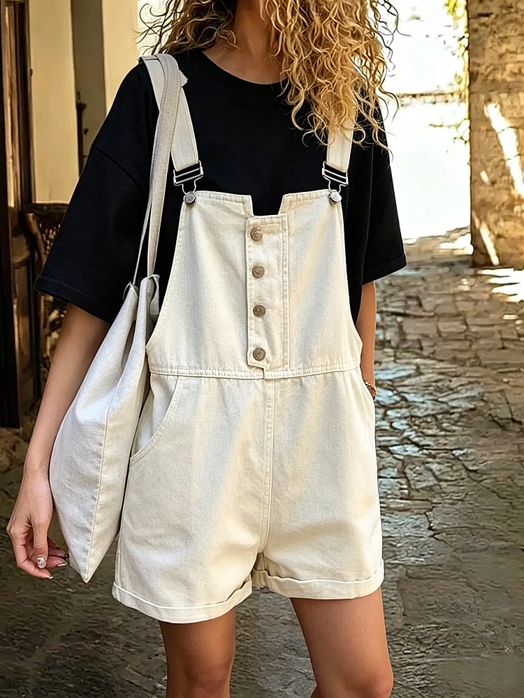 Women's Stylish Casual Overall Shorts