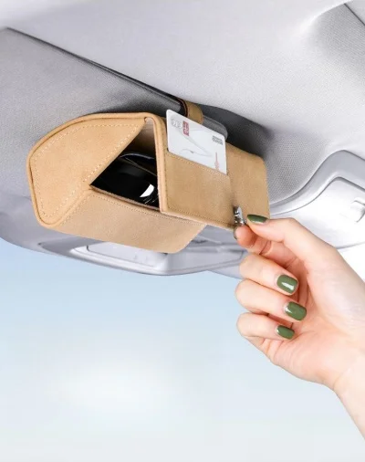 Car Suede Leather Glasses Case