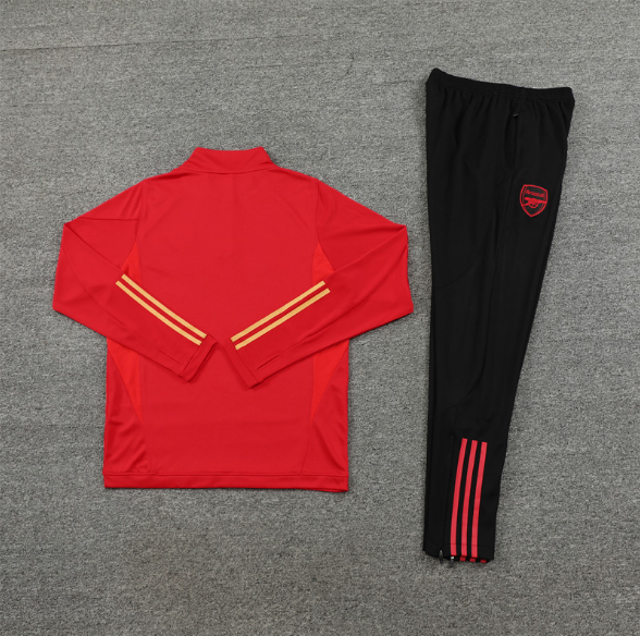 23/24 Arsenal Half-Pull Red Training Suit Jersey Set