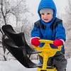 1 Pair Scooter Sled Ski Sleigh Snow Sledge Board Set Ski Scooter for Child Kids
