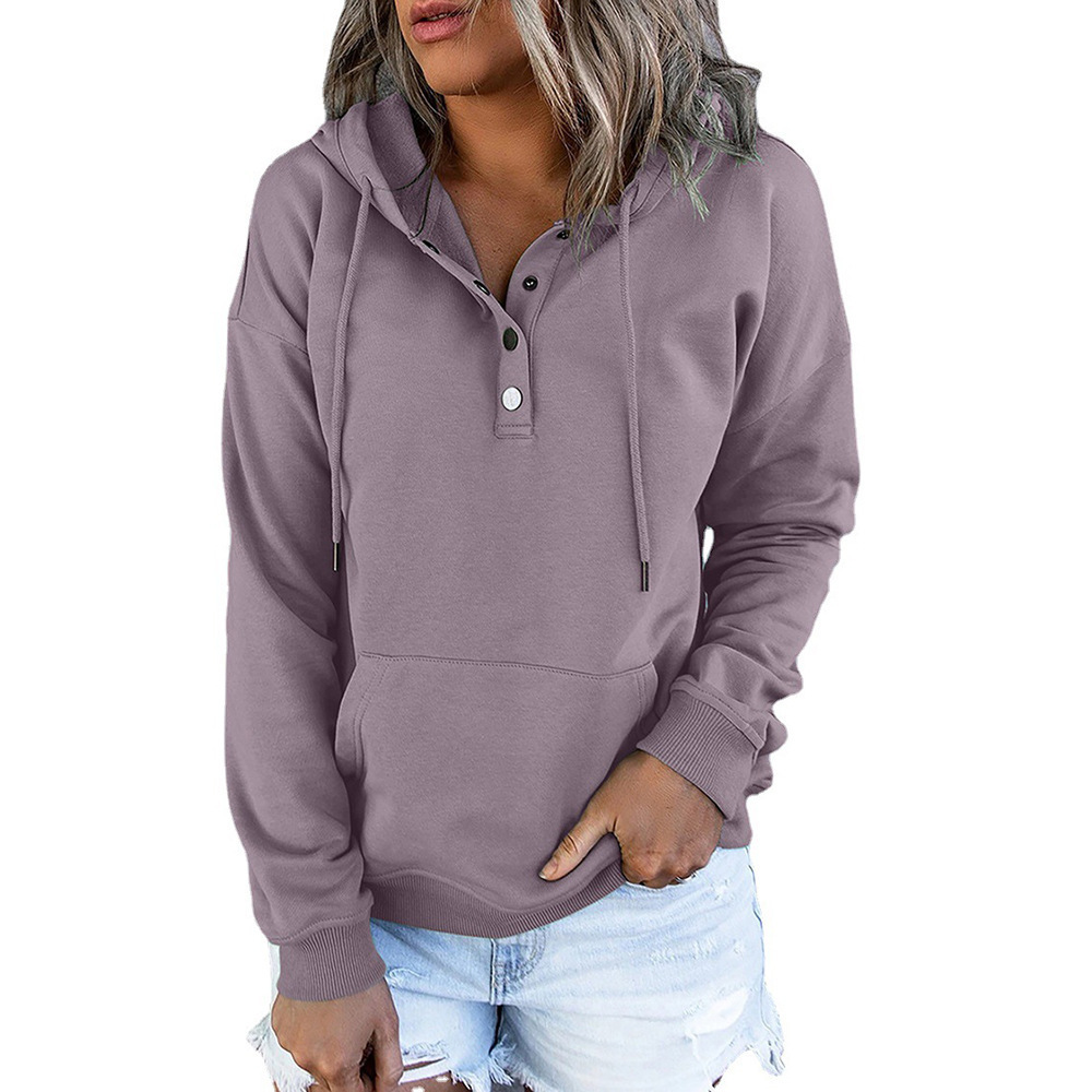 Women's Hoodies Long Sleeve Loose Casual Hooded Drawstring Pocket Sweater | Homometa
