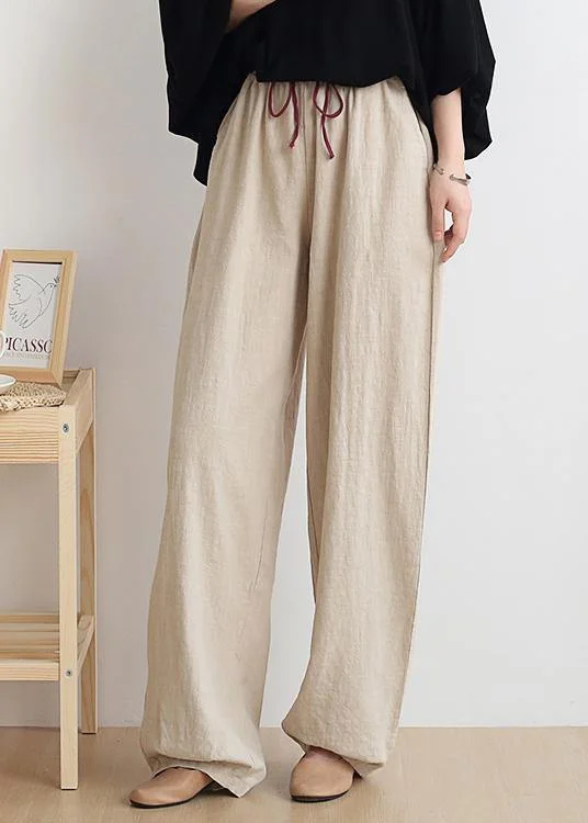 Casual nude trousers women 2021 new spring and summer bloomers linen high waist carrot pants