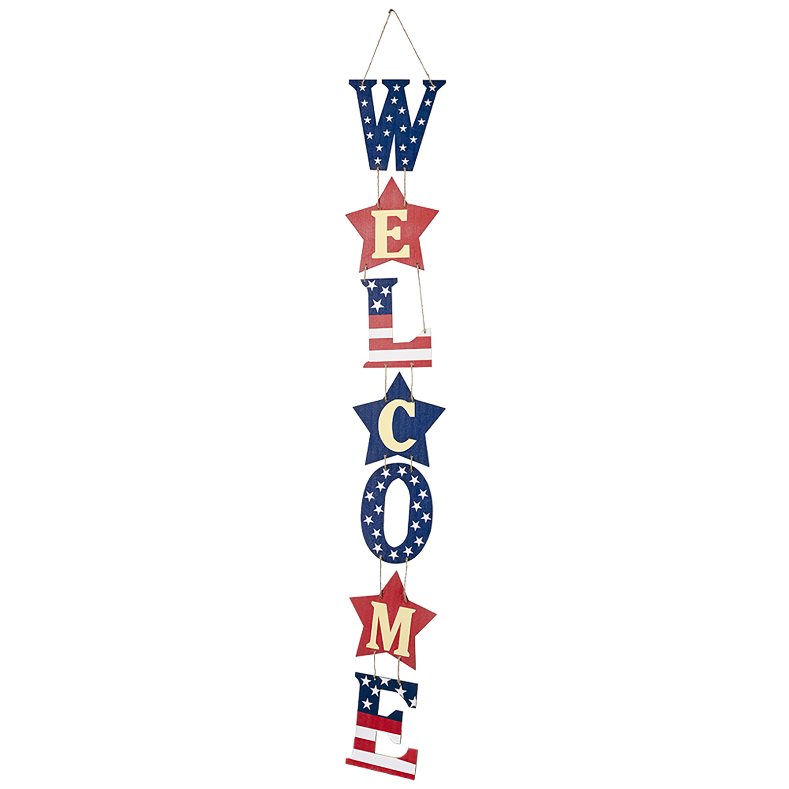 

American Welcome Sign Independence Day Decor Patriotic Hanging Ornaments, 501 Original