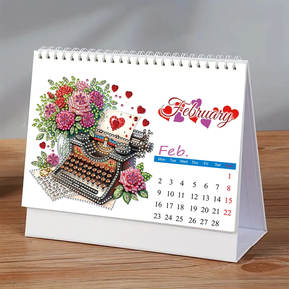 5D/DIY Calendar Crystal Painting Desk Calendars Kit Diamond Painting Calendar