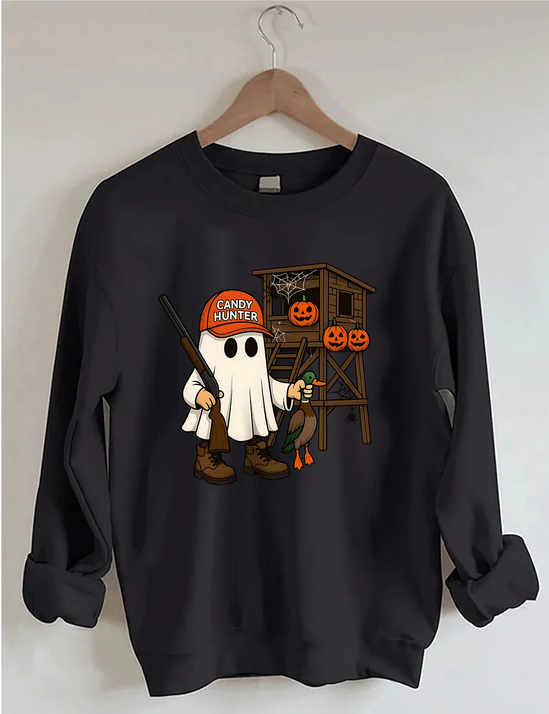 Candy Hunter Ghost with Duck Sweatshirt