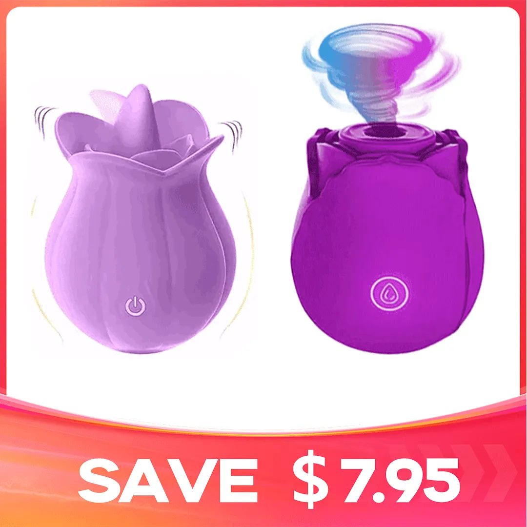 Mlem - 10 Speeds Purple Rose Tongue Massager
