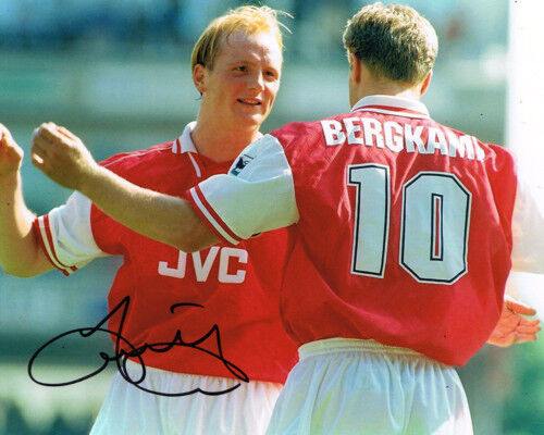 John Hartson HAND SIGNED Arsenal FC 10x8 Photo Poster painting AFTAL