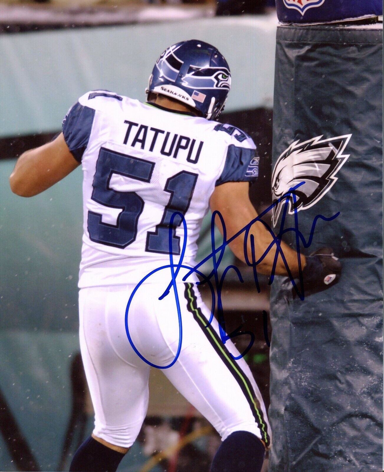 Lofa Tatupu Seattle Seahawks Autographed Signed 8x10 Photo Poster painting CFS