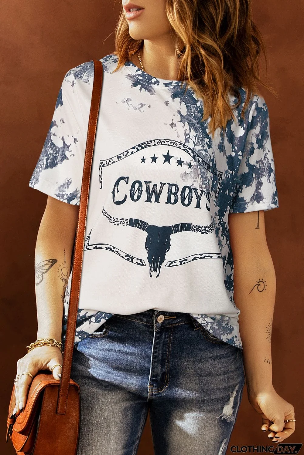 COWBOYS Graphic Tie-Dye Tee