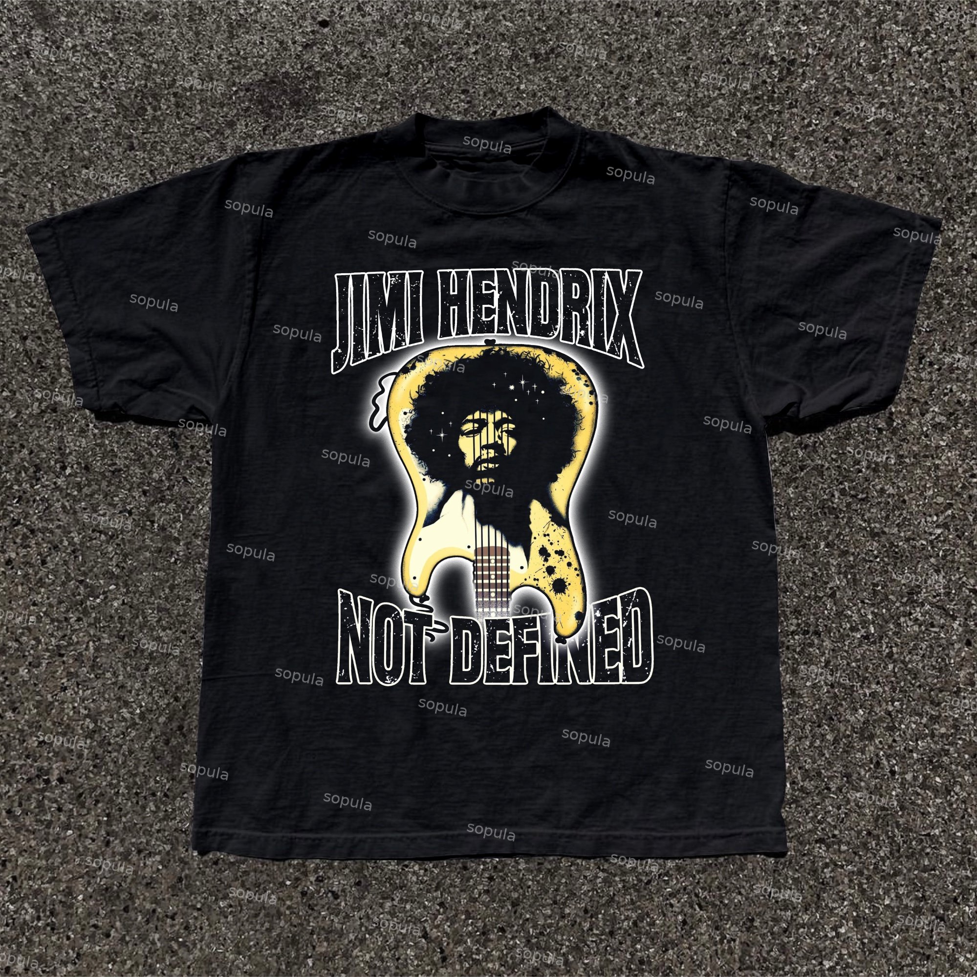Sopula Music & Singer Portrait-Jimi Hendrix- Print Graphic Cotton T-Shirt - Sopula｜Premium Graphic Tees & Graphic Clothing