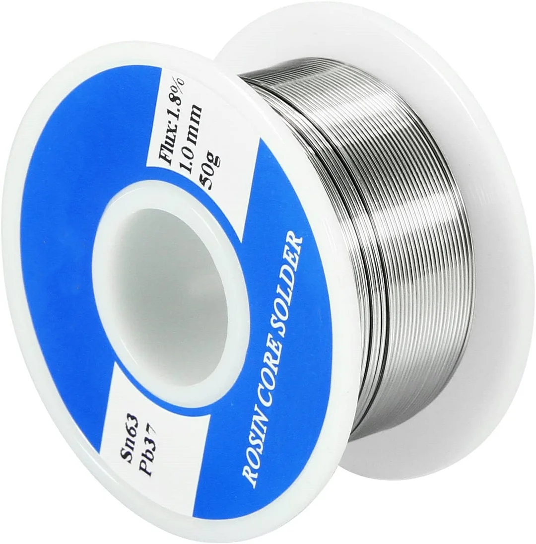 63-37 Tin Lead Rosin Core Solder Wire for Electrical Soldering (0.8mm 50g)