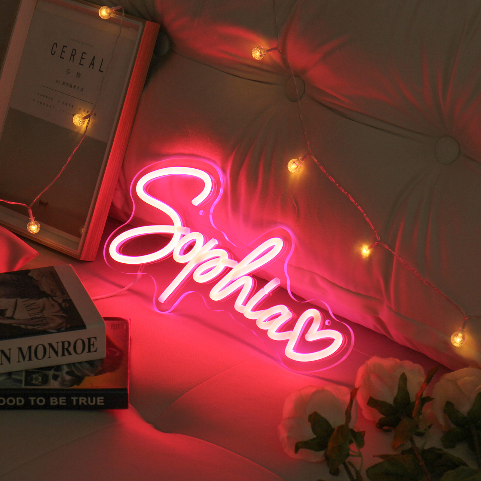 Lampada Nome luce al neon 1 nome personalizzabile per decorazione a casa
