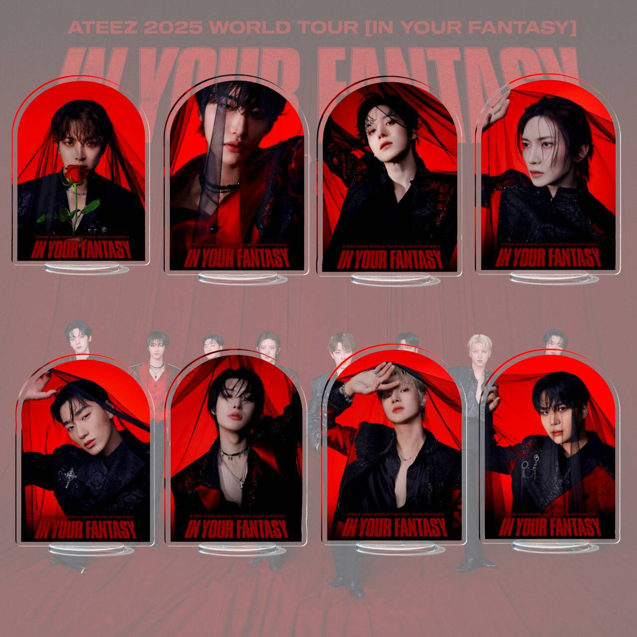 Ateez 2025 World Tour 'In Your Fantasy' Acrylic Member Stand