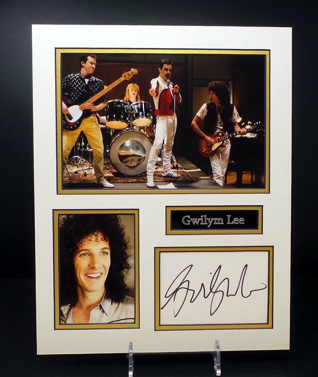 Gwilym LEE Bohemian Rhapsody SIGNED Mounted Photo Poster painting Display Brain May AFTAL RD COA