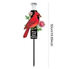 Solar Cardinal Memorial Stakes with LED Light Grave Memorial Plaque Stake Weatherproof Easy To Install Sympathy Gift for Loss of Mother Mom Grandma