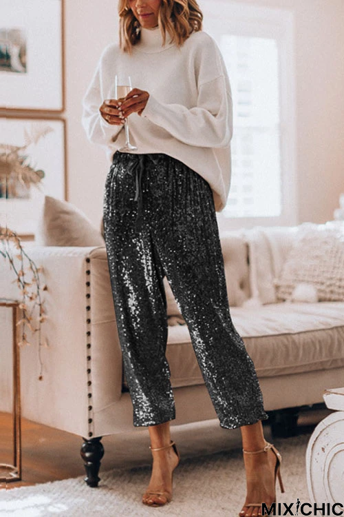 Sequin Jogging Party Pants