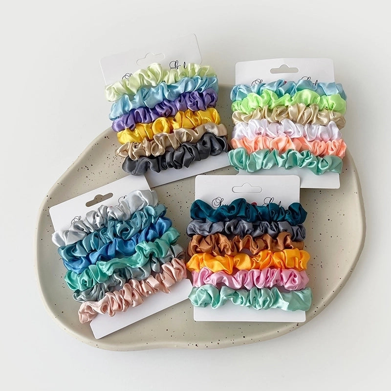 Women’s Basic Solid Color Satin Hair Tie