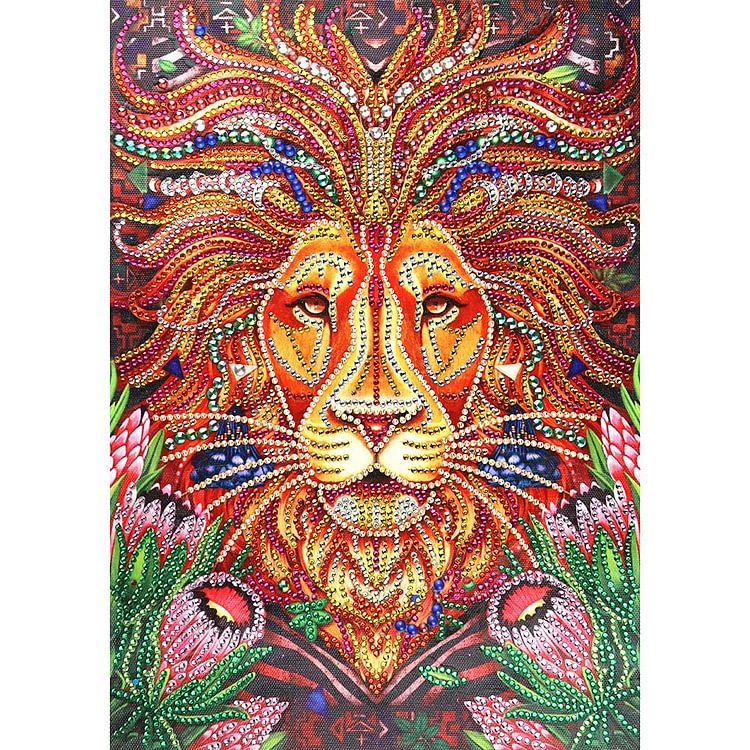 30*40cm  Special Shaped Diamond Painting Lion  Kits