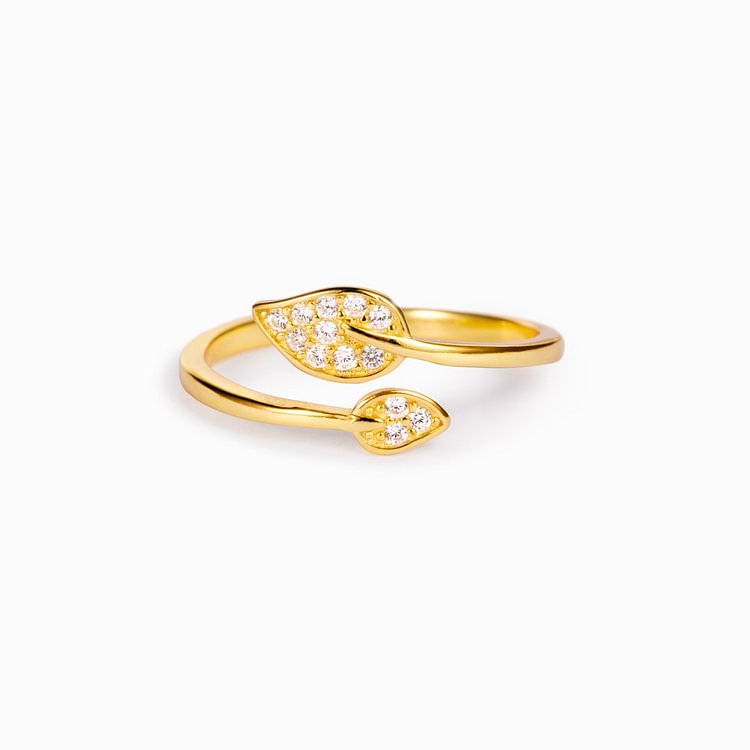 Be-leaf In Yourself Like I Do Double Leaf Ring