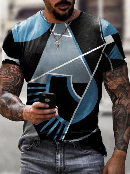 Men Print Casual T-shirts-03