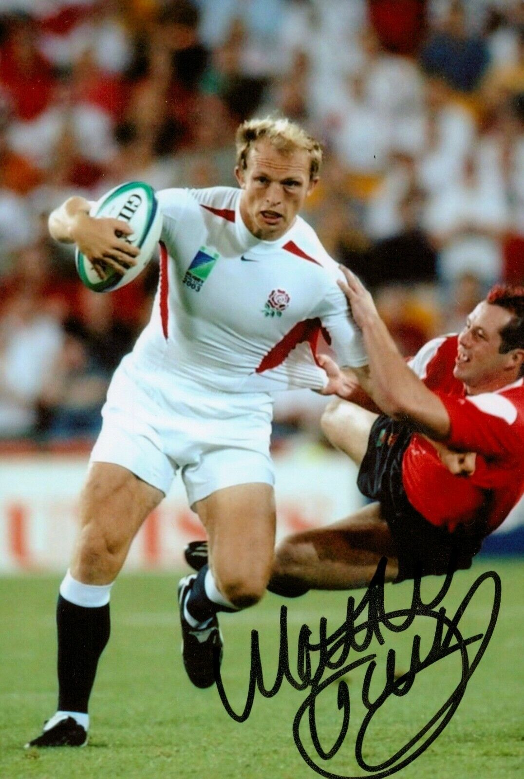 Matt Dawson Signed 6x4 Photo Poster painting England British Lions Rugby Genuine Autograph + COA