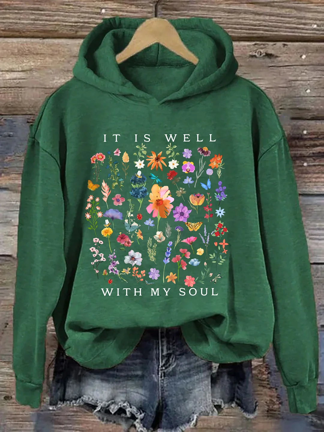It Is Well Floral Hoodie