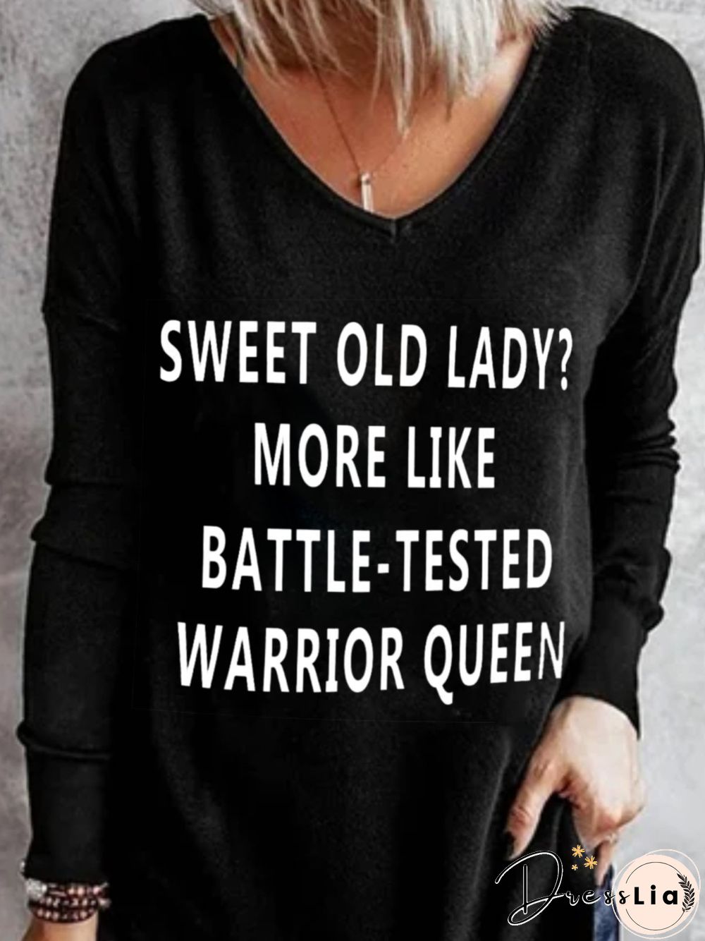 Casual Long Sleeve V Neck Plus Size Printed Tops T-shirts