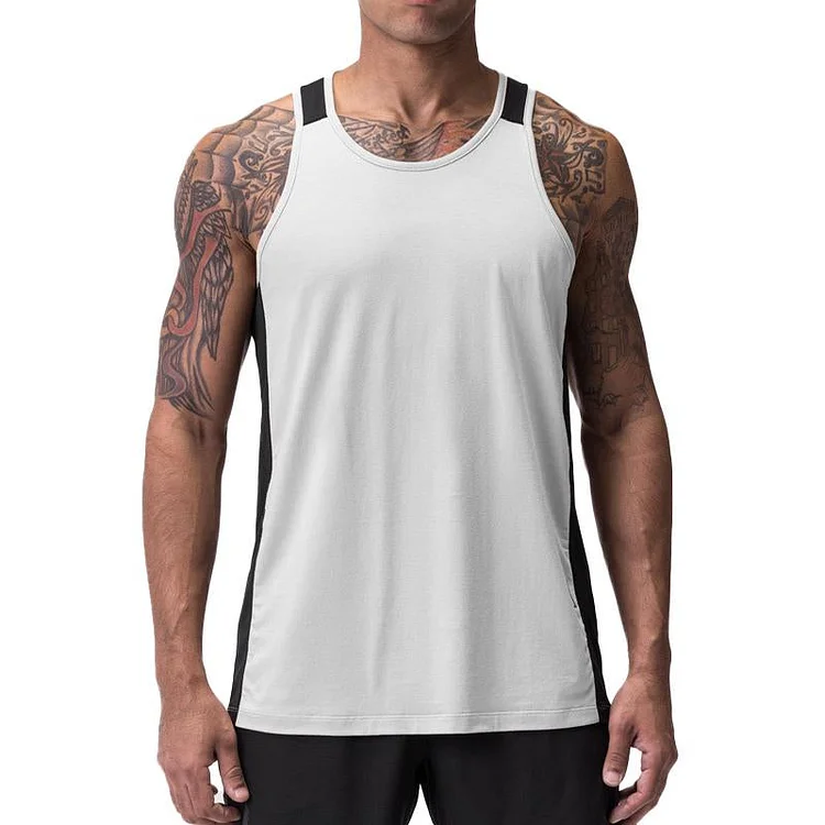 Men's Mesh Stitching Breathable Outdoor Sports Tank Top