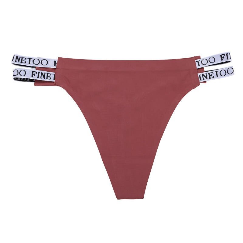 1/2PCS Sexy Panties G-String Seamless Underwear Women's Thong Pantys Low Waist Female Underpants T-Back Briefs Finetoo Lingerie