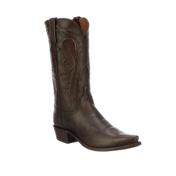 Men's Lucchese Brandon Leather Boots Handcrafted Costagno Brown