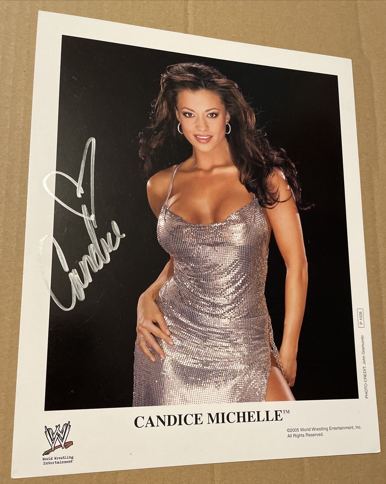 Candice Michelle Hand Signed Original WWE 8x10 Promo Photo Poster painting Autograph P-1206