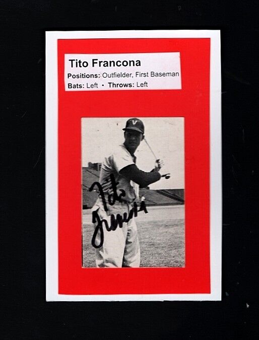 1957-PCL- TITO FRANCONA-VANCOUVER MOUNTIES AUTOGRAPHED BRODER Photo Poster painting-(d.2018)