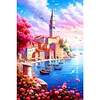 (40*60cm)Seaside Town - Full Round Drill Diamond Painting