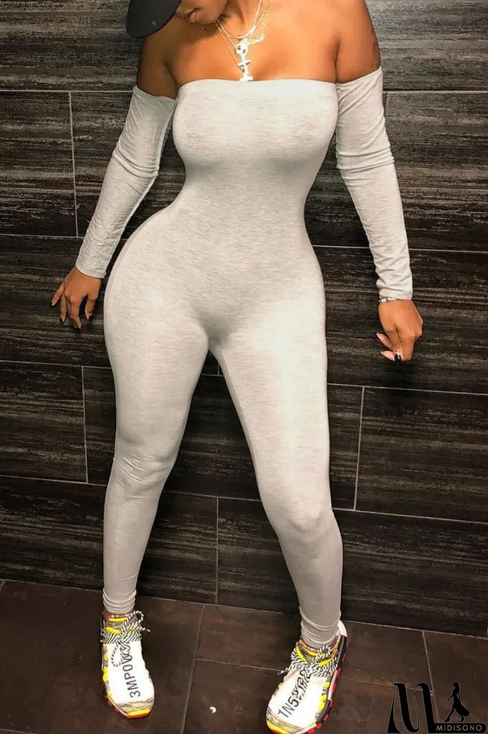 MidiSono - Black Sexy Print Strapless Regular Jumpsuits