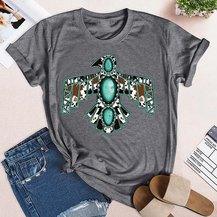 ANB - Cowhide Turquoise Thunderbird  Retro Tee-05879