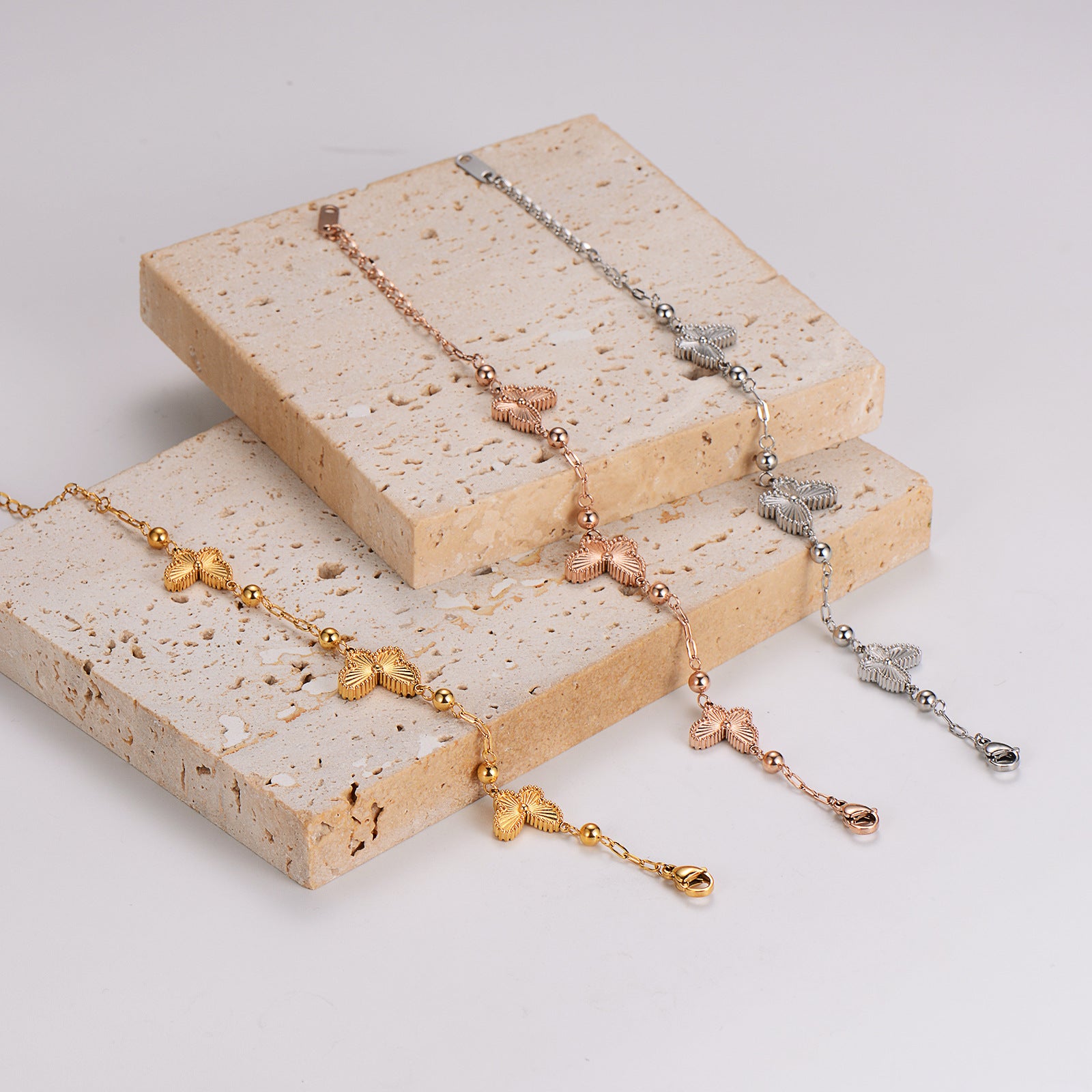 Aml Stainless Steel Three-Dimensional Butterfly Bracelet For Women Versatile Beautiful Fashionable Exquisite Jewelry Gift Bracelet For Girlfriend